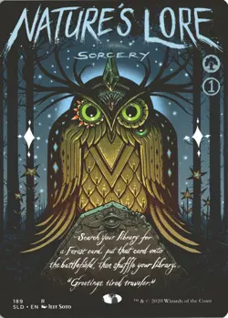 MTG Nature's Lore (189) *Non-Foil* Borderless Poster Secret Lair: Our Show MT/NM - Image 1