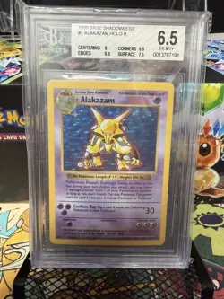 Pokemon - Base Set Shadowless Alakazam Holo 1/102 Graded BGS 6.5 - Image 1