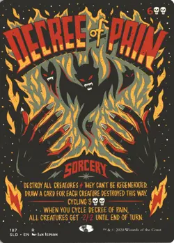 MTG Decree of Pain (187) *Non-Foil* Borderless Poster Secret Lair: Our Show NM+ - Image 1