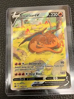 Pokemon TCG Charizard v SWSH Black Star Promos Holo LP - Image 2