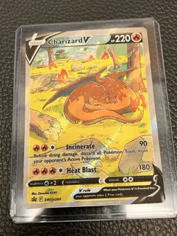 Pokemon TCG Charizard v SWSH Black Star Promos Holo LP - Image 3