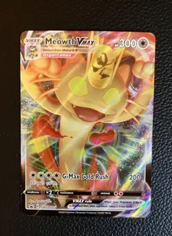 Pokemon TCG 2020 MEOWTH VMax SWSH005 Black Star Promo - Image 1
