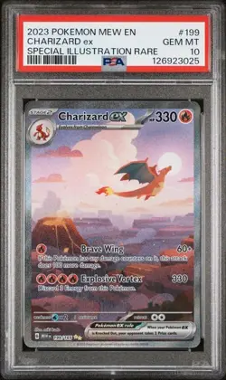 Pokemon Charizard ex 151 Special Illustration Rare #199 PSA 10 - Image 1
