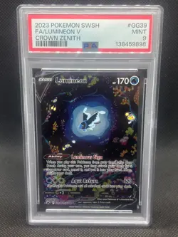 2023 PSA 9 MINT POKEMON SWORD & SHIELD CROWN ZENITH #GG39 FULL ART/LUMINEON V - Image 1