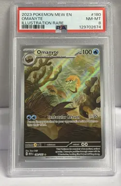 2023 Pokemon Omanyte 180/165 Sv: Scarlet & Violet 151 Holo PSA 8 NM-MT - Image 1