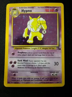 Hypno Holo Rare - 1999 Pokemon Fossil #8/62 LP Vintage - Image 1