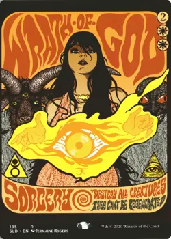 MTG Wrath of God (185) *Non-Foil* Borderless Poster Secret Lair: Our Show NM/MT - Image 1