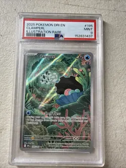 Pokemon TCG Clamperl Destined Rivals 195/182 PSA 9 - Image 1