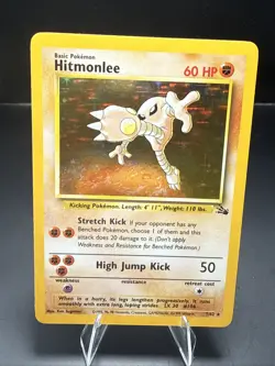 Pokemon TCG Hitmonlee 7/62 Fossil Holo LP - Image 2