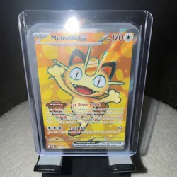 2026 POKEMON MEGA EVOLUTION PERFECT ORDER MEOWTH EX FULL ART# 107/088! - Image 1