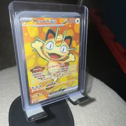 2026 POKEMON MEGA EVOLUTION PERFECT ORDER MEOWTH EX FULL ART# 107/088! - Image 3