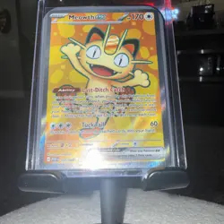 2026 POKEMON MEGA EVOLUTION PERFECT ORDER MEOWTH EX FULL ART# 107/088! - Image 4