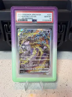 2022 POKEMON JPN SWORD & SHIELD VSTAR UNIVERSE #221 FULL ART/MEWTWO VSTAR PSA 10 - Image 1