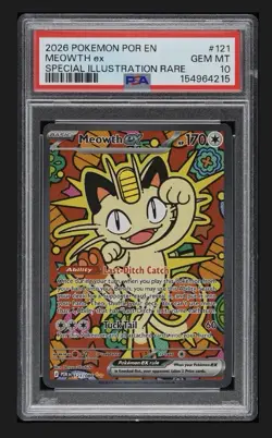 Pokemon Meowth ex #121 SIR Perfect Order PSA 10 GEM MINT -1st in Population - Image 1
