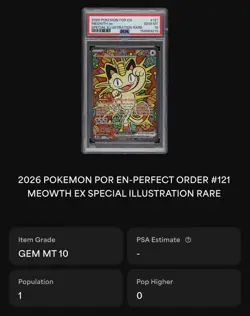 Pokemon Meowth ex #121 SIR Perfect Order PSA 10 GEM MINT -1st in Population - Image 4