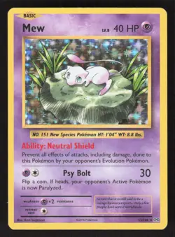 Pokemon TCG XY Evolutions Holo Mew #53/108 - Image 1
