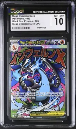 Mega Charizard X EX *CGC 10* Full Art *Phantasmal Flames UPC Promo* #23 *Pokemon - Image 1