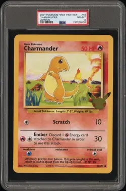 2021 POKEMON FIRST PARTNER JUMBOS #46 CHARMANDER PSA 8 - Image 1