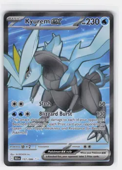 KYUREM EX 157/086 ULTRA RARE BLACK BOLT POKEMON NEAR MINT - Image 2