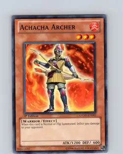 Yu-Gi-Oh TCG Achacha Archer GENF-EN003 1st Edition Regular Common Card LP-NM - Image 1