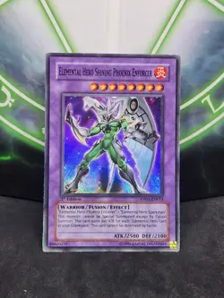 Yugioh Elemental Hero Shining Phoenix Enforcer DP05-EN013 1st Ed Super Rare MP - Image 1