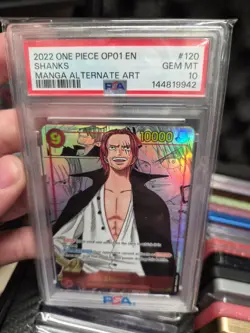 One Piece 2022 Manga Shanks OP01-120 Alternative Art Psa 10 - Image 1