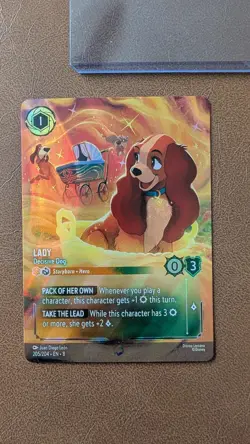 Disney Lorcana Chapter 8 Reign of Jafar Lady Decisive Dog Enchanted 205/204 - Image 1