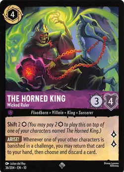 The Horned King Wicked Ruler 36/204 Whispers in the Well Disney Lorcana - Image 1