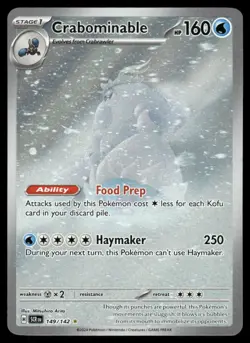 Pokemon Cards Crabominable 149/142 Stellar Crown Illustration Rare NM - Image 1
