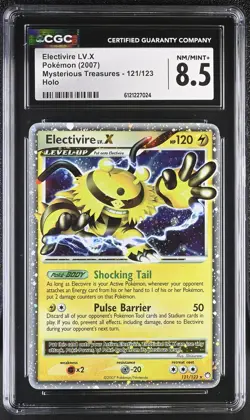 CGC 8.5 Electivire LV.X 2007 Mysterious Treasures 121/123 Holo Pokemon Card - Image 1
