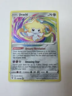 Pokemon Jirachi Amazing Rare Holo 119/185 Swsh04 Vivid Voltage English Card - Image 2