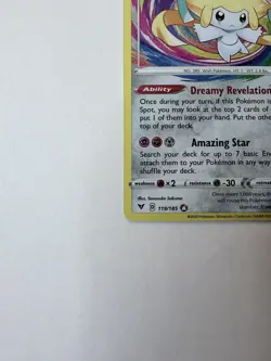 Pokemon Jirachi Amazing Rare Holo 119/185 Swsh04 Vivid Voltage English Card - Image 4