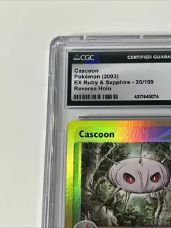 Cascoon 26/109 CGC 8 Reverse Holo EX Ruby Sapphire Pokemon Card NM/Mint - Image 2