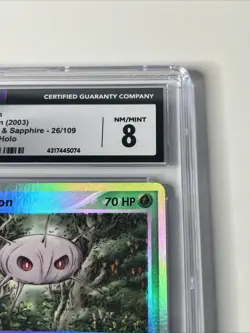 Cascoon 26/109 CGC 8 Reverse Holo EX Ruby Sapphire Pokemon Card NM/Mint - Image 3