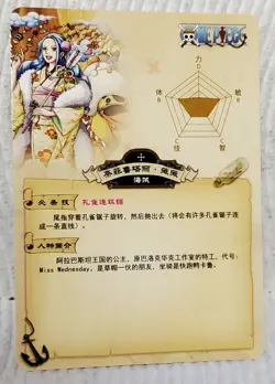 One Piece Vivi "WANTED" Chinese SSR Card # OP-5M02-055 - Image 2