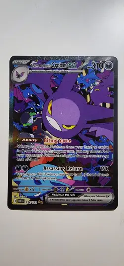 Team Rockets Crobat EX Sir Holo Card 234/182 Destined Rivals Series - Image 1