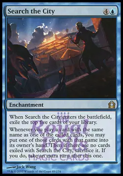 Search the City 2x FOIL RTR MTG Return to Ravnica Rare MINT blue - Image 1
