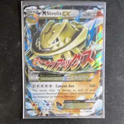 Pokemon M Steelix EX 68/114 XY Steam Siege Holo Ultra Rare 240 HP Card - Image 1