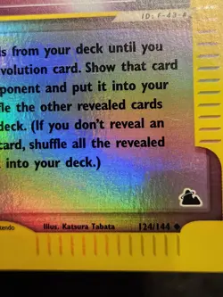 Fast Ball Reverse Holo Skyridge 124/144 Pokemon Collect Trade Tcg Card Game Rare - Image 3