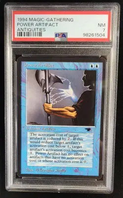 PSA 7 NM Power Artifact Antiquities MTG Magic Graded Card - Image 1
