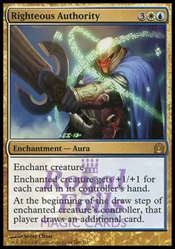 Righteous Authority 1x FOIL RTR MTG Return to Ravnica Rare MINT white blue - Image 1