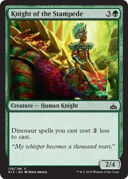 Knight of the Stampede - Rivals of Ixalan MTG Magic The Gathering EDH Pauper - Image 1