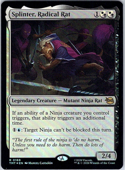 FOIL SPLINTER, RADICAL RAT mtg NM Teenage Mutant Ninja Turtles 1 Rare - Image 1