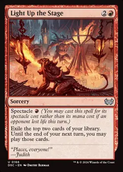 MTG Commander DSK U Light Up the Stage #0166 PLAYSET 4X X4 - Image 1