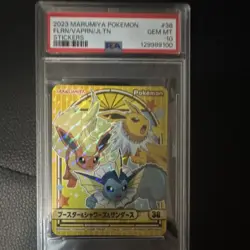 Pokemon Flareon Vaporeon Jolteon Holo Sticker #38 2023 Marumiya PSA 10 Card - Image 1