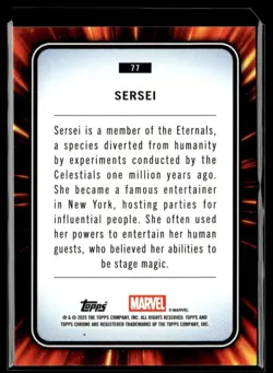 2025 Topps Chrome Marvel Sapphire Sersi #77 - Image 2