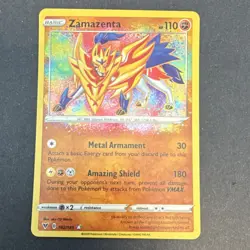 Pokemon Zamazenta 102/185 Swsh04 Vivid Voltage Amazing Rare Holo Basic 110 HP - Image 1