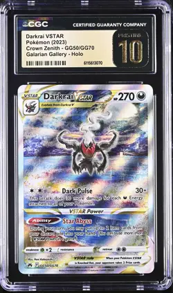 CGC 10 - DARKRAI VSTAR - GG50/GG70 CROWN ZENITH GALARIAN GALLERY HOLO POKEMON - Image 1