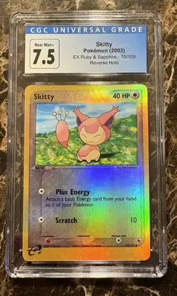 Skitty 70/109 CGC 7.5 Reverse Holo Ex Ruby & Sapphire Pokemon Vintage - Image 1