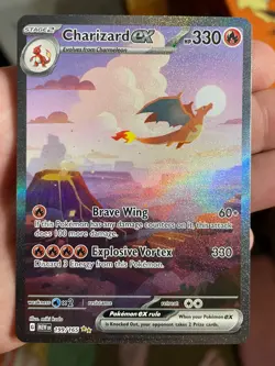 Charizard ex 199/165 SIR Sv: Scarlet & Violet 151 Holo Pokemon TCG - LP - Image 1